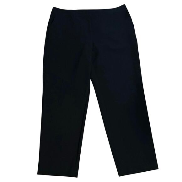 NEW St John Caviar Emma Dress Pants Trousers Plus Size 16 Black Minimal Capsule - Picture 1 of 5